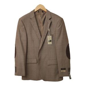 COSANI MEN'S CHOCOLATE HERRING BONE SPORT JACKET.